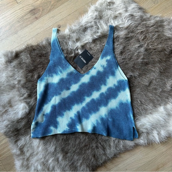 Forever 21 Knit Tie-Dye Crop - Size Small - Blues - NWT - Picture 3 of 3